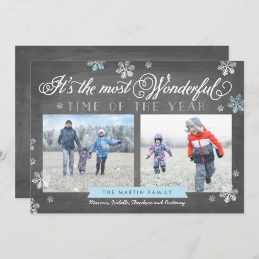 Cartes Pour Fêtes Annuelles Jardin de vacances moderne le plus merveilleux (Devant / Derrière)