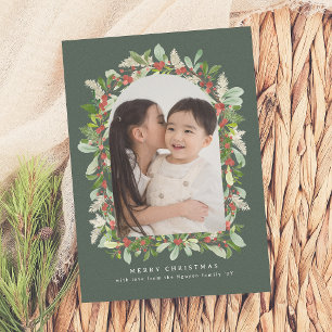 Cartes Pour Fêtes Annuelles Jardin d'hiver Arc vert Noël 1 Photo