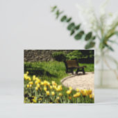 Cartes Pour Fêtes Annuelles Jardin effet numérique de style "impression" (Debout devant)