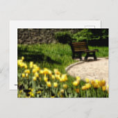 Cartes Pour Fêtes Annuelles Jardin effet numérique de style "impression" (Devant / Derrière)