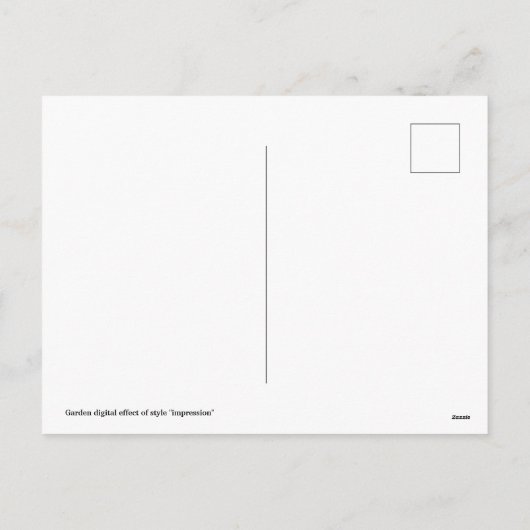 Cartes Pour Fêtes Annuelles Jardin effet numérique de style "impression" (Dos)