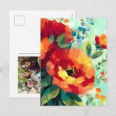 Cartes Pour Fêtes Annuelles Jardin floral flamboyant (Devant / Derrière)