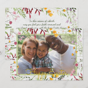 Cartes Pour Fêtes Annuelles Jardin personnalisé photo florale Pâques
