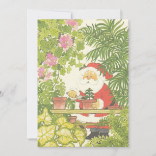 Cartes Pour Fêtes Annuelles Jardin Vintage Christmas Père Noël