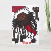 Cartes Pour Fêtes Annuelles Jardinier de Père Noël (Devant)