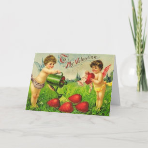 Cartes Pour Fêtes Annuelles Jardins de Saint-Valentin Vintages