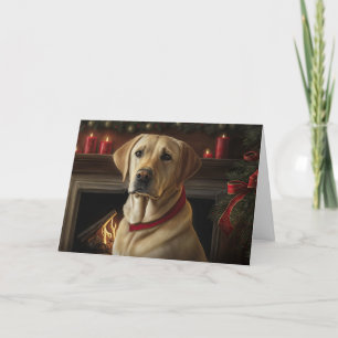 Cartes Pour Fêtes Annuelles Jaune Lab Holiday