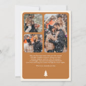 Cartes Pour Fêtes Annuelles Jaune moderne minimal 6 Photo Collage Noël (Dos)