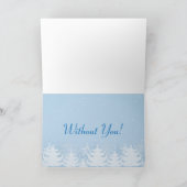 Cartes Pour Fêtes Annuelles J'aurai un Noël bleu (Intérieur)