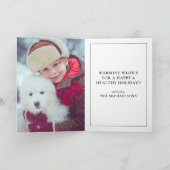 Cartes Pour Fêtes Annuelles Jay Bleu perché sur la clôture de neige (Intérieur)