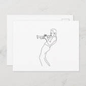 Cartes Pour Fêtes Annuelles Jazz (Devant / Derrière)