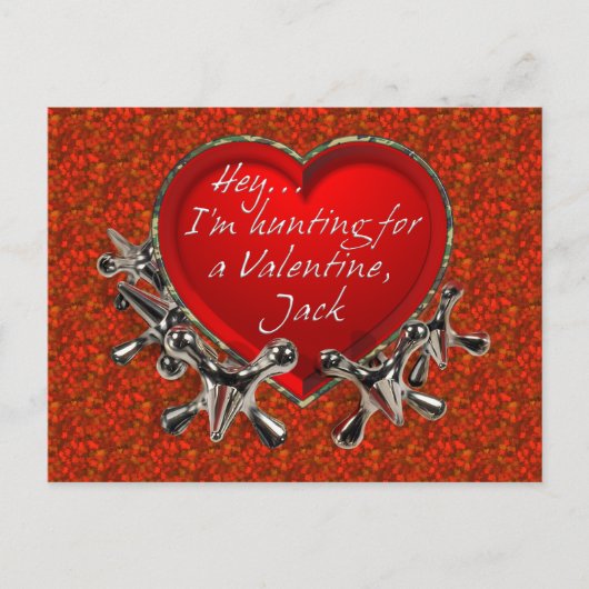 Cartes Pour Fêtes Annuelles Je chasse pour une Saint Valentin, Jack (Devant)