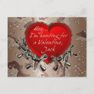 Cartes Pour Fêtes Annuelles Je chasse pour une Saint Valentin, Jack