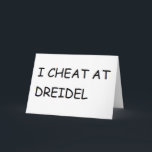CARTES POUR FÊTES ANNUELLES JE CHEUE À DREIDEL HANOUKKA CHANUKKAH FUNNY<br><div class="desc">JE CHEUE À DREIDEL HANOUKKA CHANUKKAH FUNNY</div>