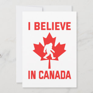 Cartes Pour Fêtes Annuelles Je Crois Au Canada - Bigfoot Drôle