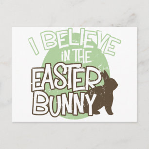 Cartes Pour Fêtes Annuelles Je crois au lapin de Pâques