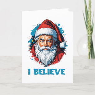 Cartes Pour Fêtes Annuelles Je crois au Père Noël Style graffiti