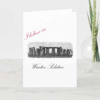 Cartes Pour Fêtes Annuelles Je crois au solstice d'hiver