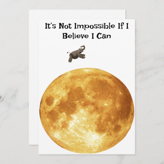 Cartes Pour Fêtes Annuelles Je Crois Que Je Peux Carter (Devant / Derrière)