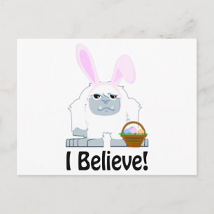 Cartes Pour Fêtes Annuelles Je Crois ! Yeti de Pâques