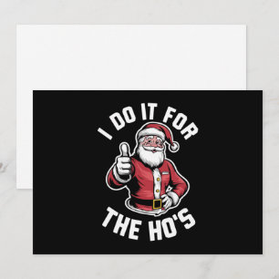 Cartes Pour Fêtes Annuelles Je le fais pour les filles Père Noël Noël drôle