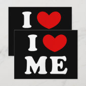 CARTES POUR FÊTES ANNUELLES JE M'AIME MOI (Devant / Derrière)