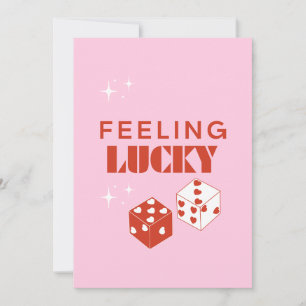 Cartes Pour Fêtes Annuelles Je Me Sens Lucky, Lucky Girl, Luckiest Girl, Rose