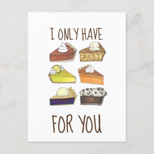 Cartes Pour Fêtes Annuelles Je n'ai que des tartes pour toi, amour de la Saint