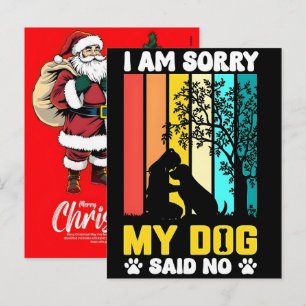Cartes Pour Fêtes Annuelles Je ne peux pas Mon chien a dit non, Femme de chien