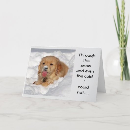 CARTES POUR FÊTES ANNUELLES "JE NE POURRAIS PAS MANQUER DE VOUS DIRE JOLIMENT  (Devant)