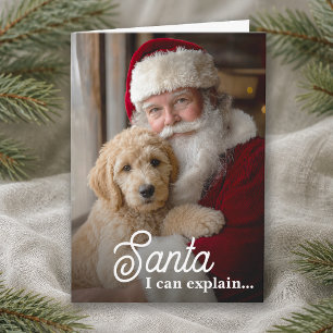 Cartes Pour Fêtes Annuelles Je peux expliquer Chien drôle avec photo de l'anim