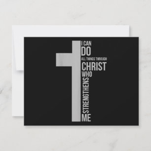 Cartes Pour Fêtes Annuelles Je Peux Faire Tout Par Le Christ Qui Renforce