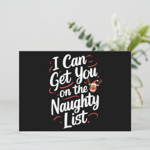 Cartes Pour Fêtes Annuelles Je peux vous mettre sur la liste vilains Funny Noë