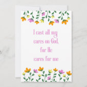 Cartes Pour Fêtes Annuelles Je Pose Toutes Mes Soins Sur Dieu Affirmation Chré (Devant)