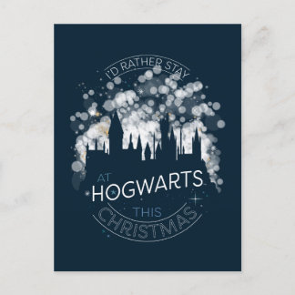 Cartes Pour Fêtes Annuelles Je préférerais rester aux lumières magiques HOGWAR