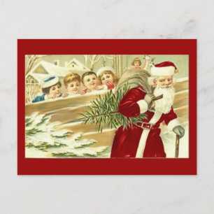 Cartes Pour Fêtes Annuelles Je regarde Père Noël