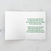 Cartes Pour Fêtes Annuelles Je rêve de Noël vert (Intérieur)