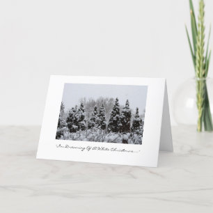 Cartes Pour Fêtes Annuelles "Je rêve d'un Chritmas. blanc