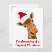 Cartes Pour Fêtes Annuelles Je rêve d'un T-shirt tropical de Noël | (Devant / Derrière)