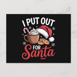 Cartes Pour Fêtes Annuelles Je sors pour le Père Noël des biscuits au cacao de