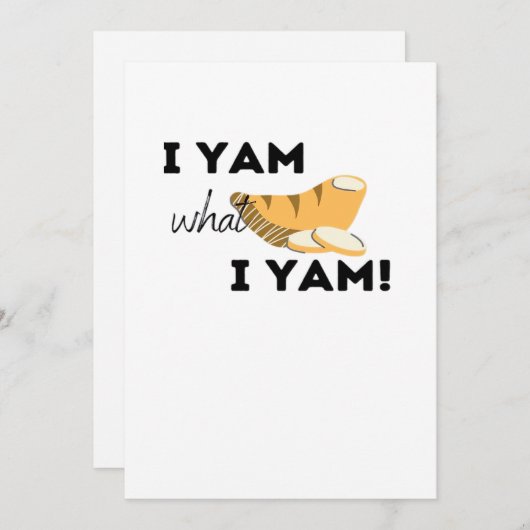 Cartes Pour Fêtes Annuelles Je suis ce que je suis ! Classique (Devant / Derrière)