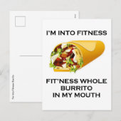 Cartes Pour Fêtes Annuelles Je suis en forme Burrito (Devant / Derrière)