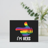 Cartes Pour Fêtes Annuelles Je suis Hers Rainbow Lesbian Couple Funny LGBT Pri (Debout devant)
