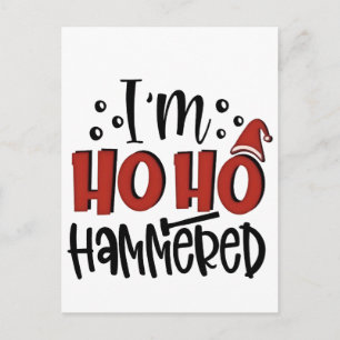 Cartes Pour Fêtes Annuelles Je suis Ho Ho Martelé Dressage de Noël drôle de b
