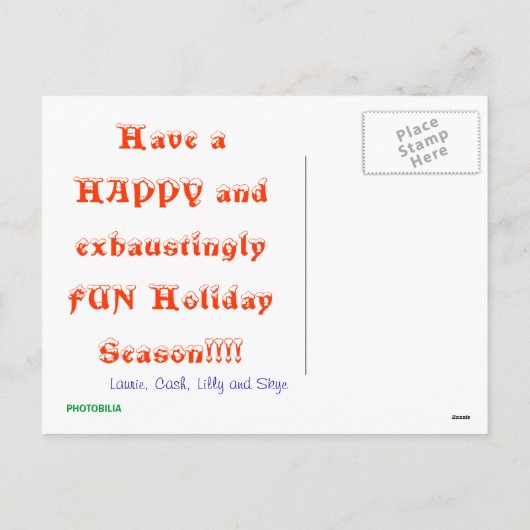 CARTES POUR FÊTES ANNUELLES JE SUIS JUSTE UN PEU FATIGUÉ ! , (Dos)