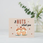 Cartes Pour Fêtes Annuelles Je suis Noix à propos de toi Drôle Mignonne Saint (Debout devant)