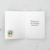 Cartes Pour Fêtes Annuelles Je suis une Succa pour vous - Cute Succulent (Intérieur)