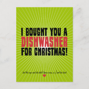 Cartes Pour Fêtes Annuelles Je T'Ai Acheté Un Lave-Vaisselle Pour Noël