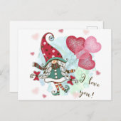 Cartes Pour Fêtes Annuelles Je t'aime (Devant / Derrière)