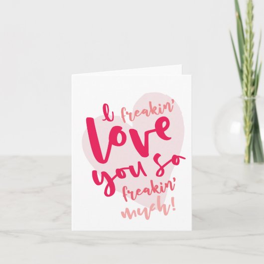 Cartes Pour Fêtes Annuelles Je t'aime (Devant)